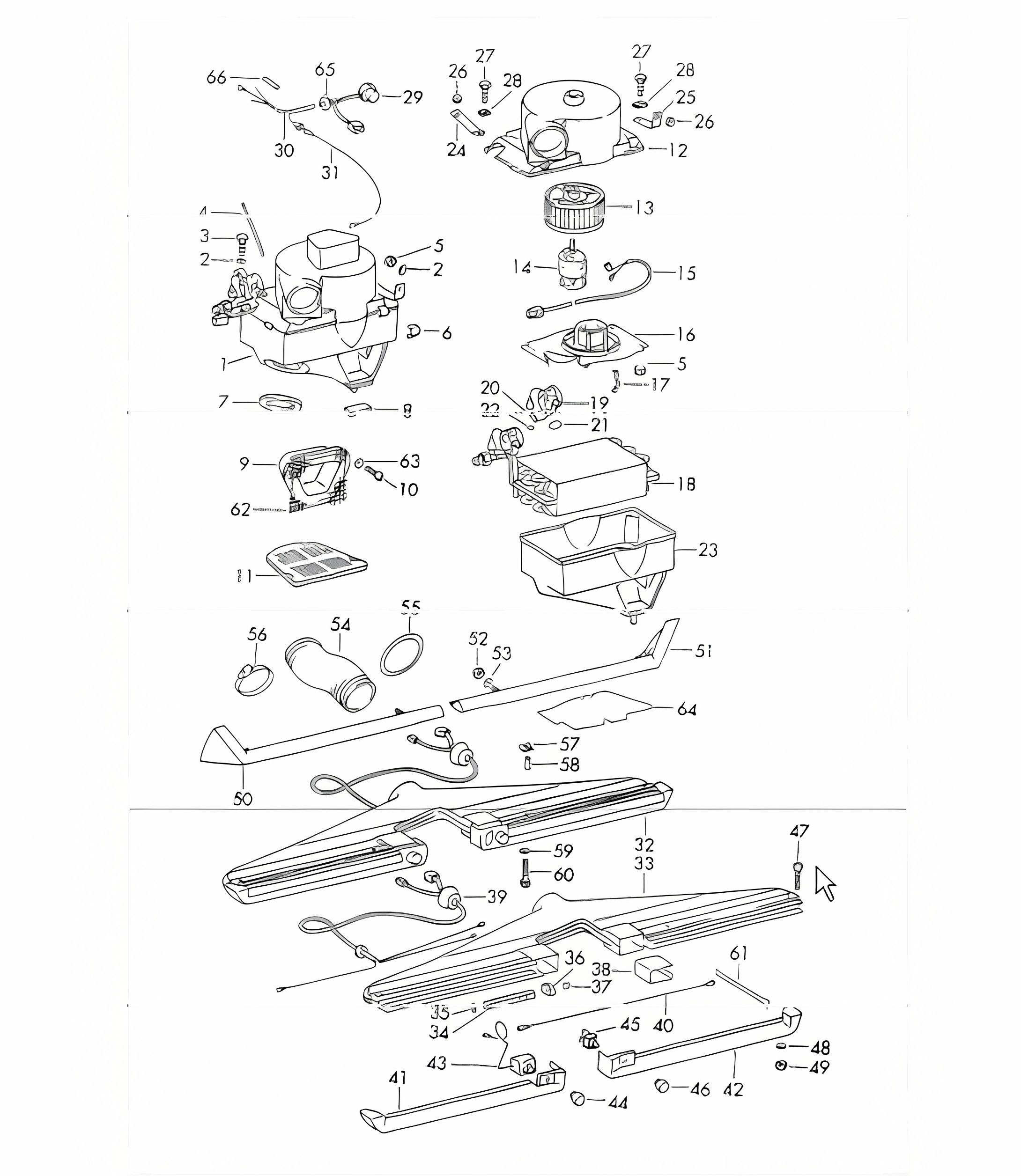 evaporator housing, air conditioner - complete with air duct - for 911 E/S/T 1969 onwards