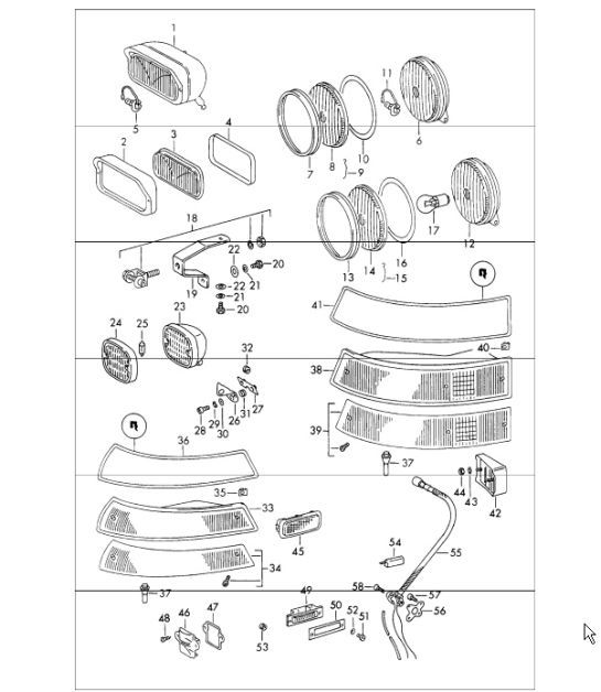 Diagram 905-15 Porsche 991 (911) MK1 2012-2016 Electrical equipment