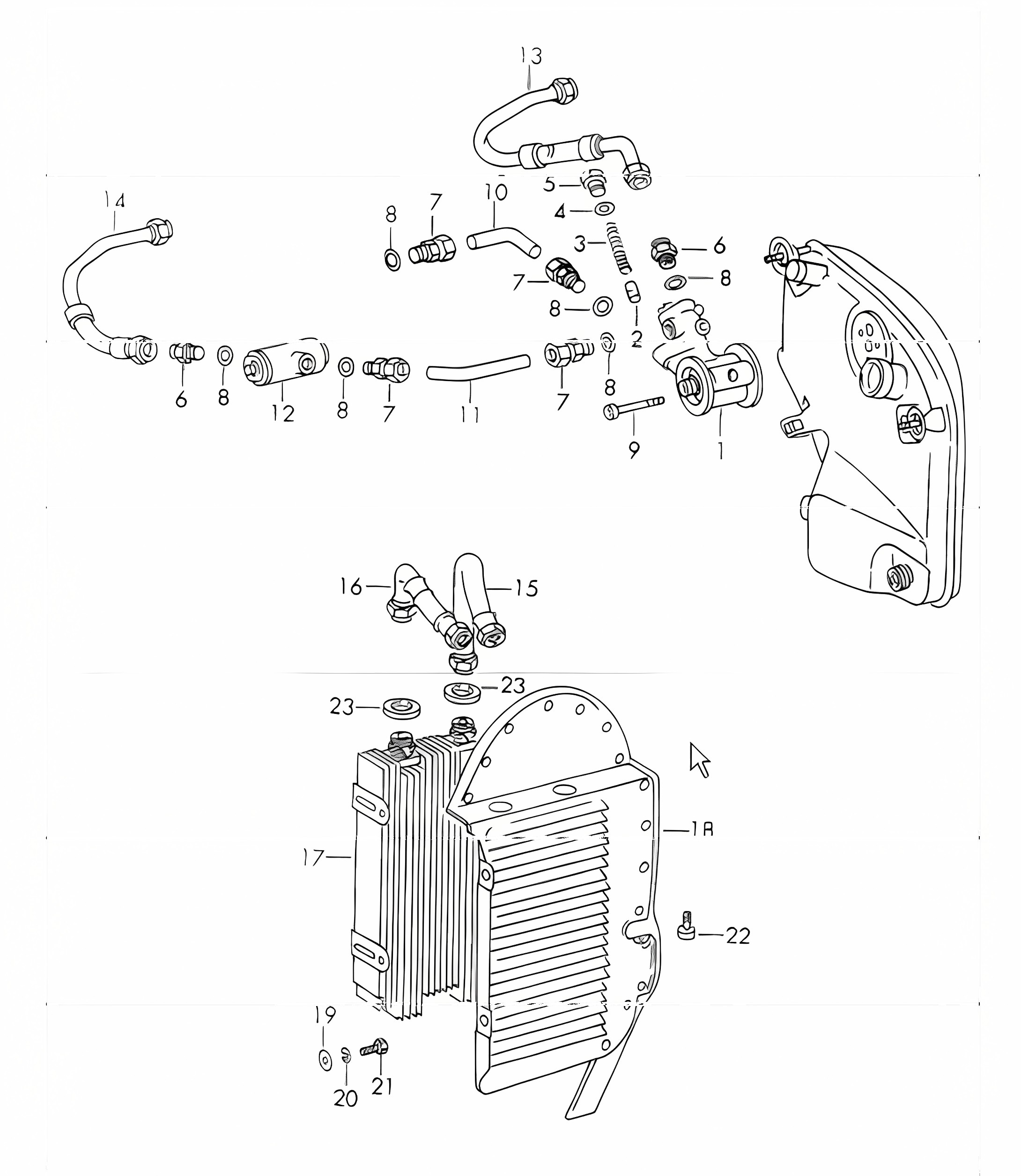 engine lubrication auxiliary units for TYP 901/10 911S UPTO 1971