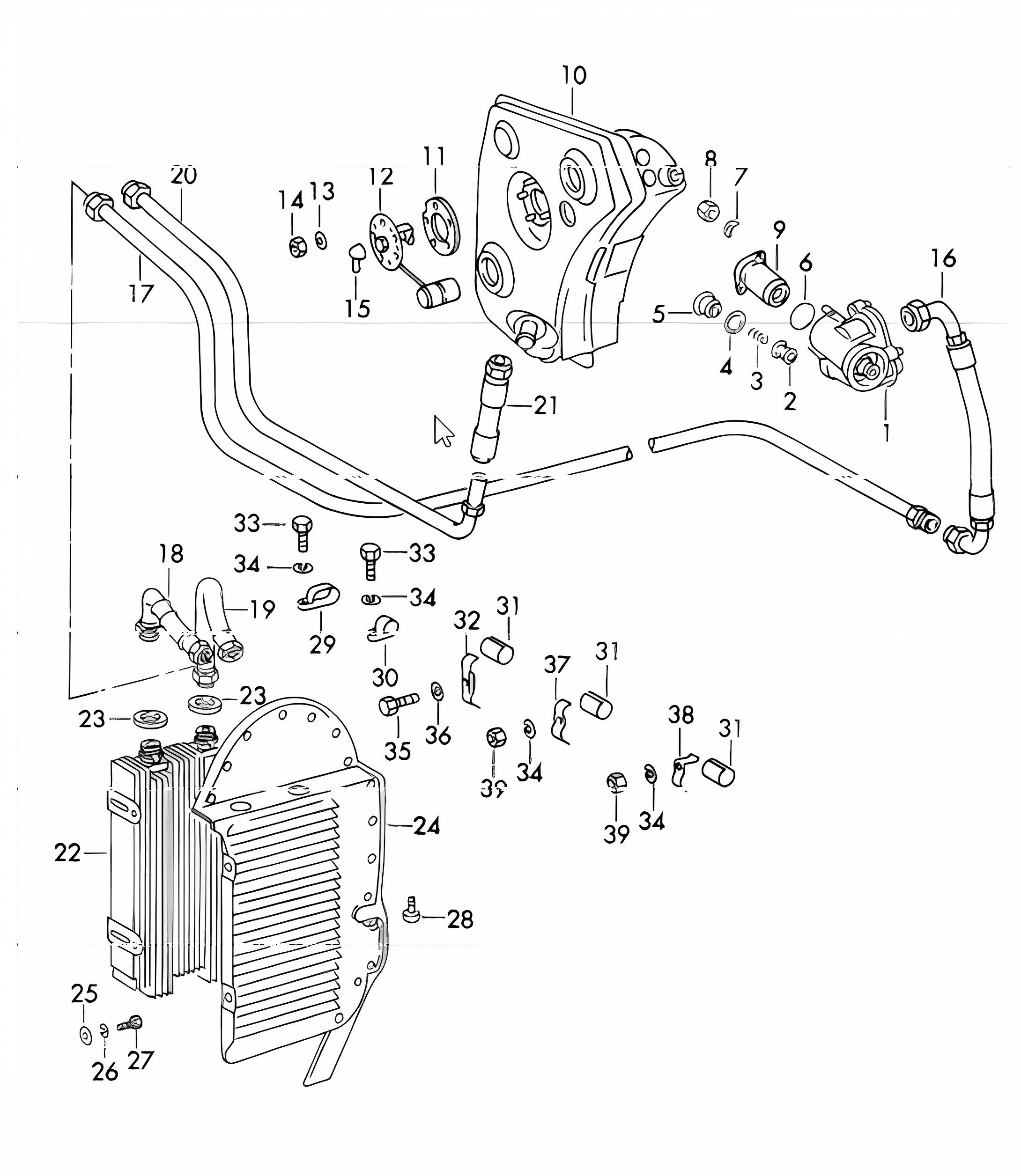 engine lubrication auxiliary units for TYP 911/53/63 - 911 T-E/E/S and 911 T-V 1972
