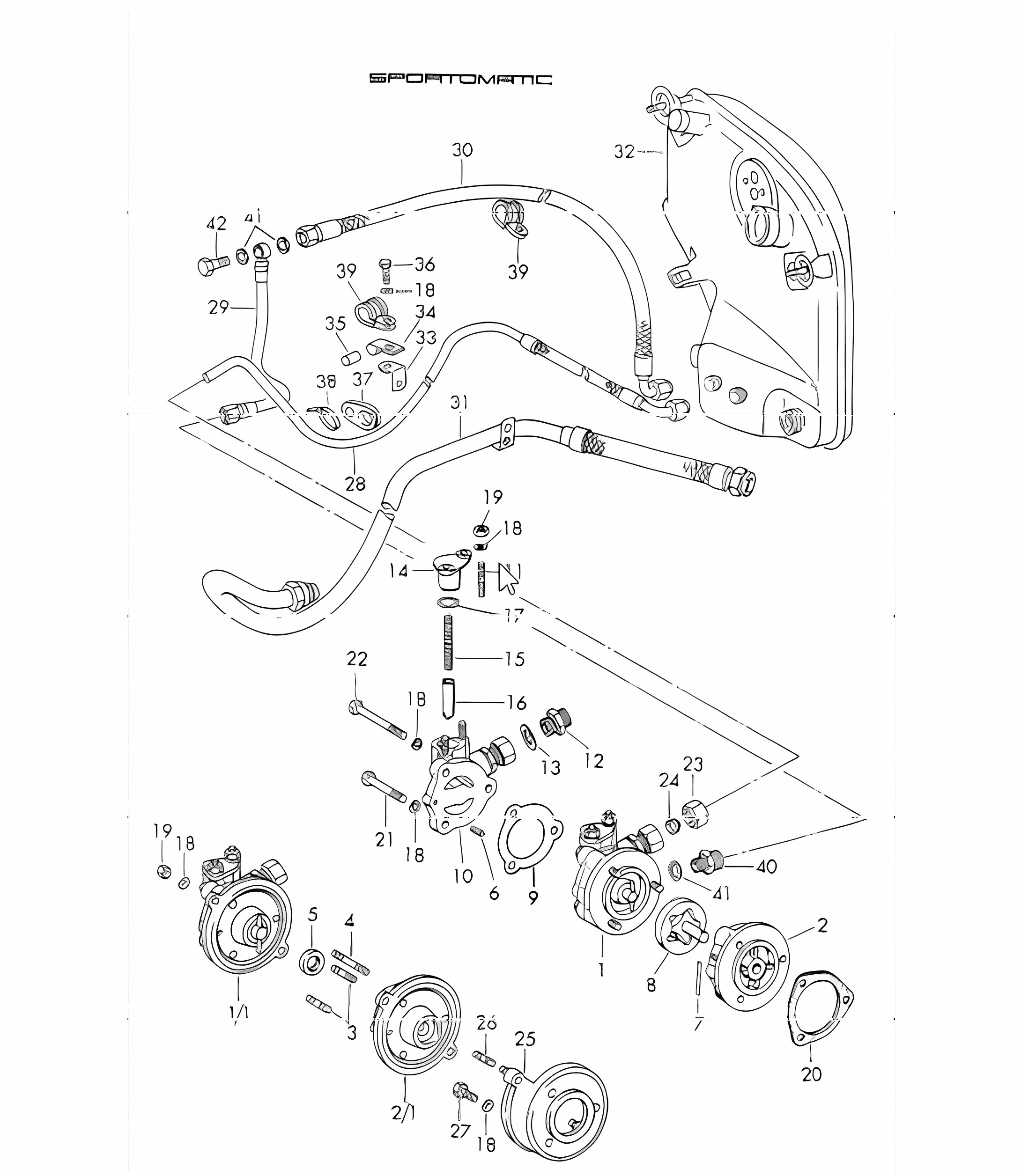 oil supply for converter sportomatic 911 T/E UPTO 1971