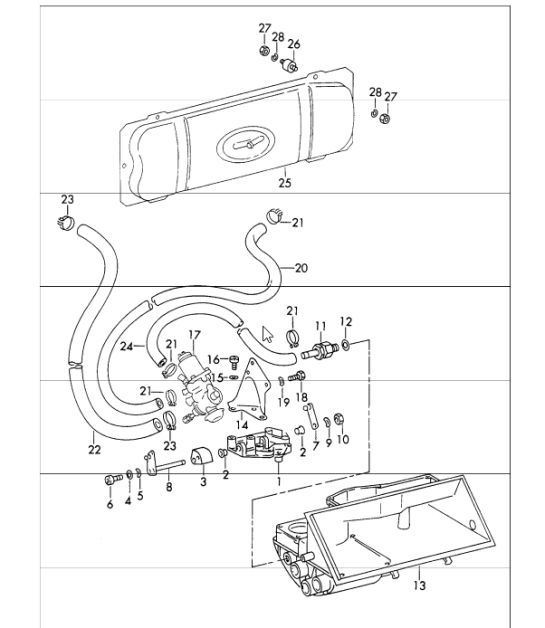 Diagram 107-65 Porsche 991 (911) MK2 2016-2019 Motor