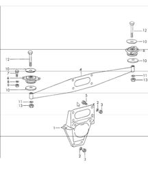 Motorophanging achter 911 1970-73