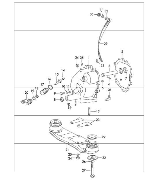 Diagram 302-05 Porsche 997 MK1 Carrera 4 3.6L 2005-08 Transmission