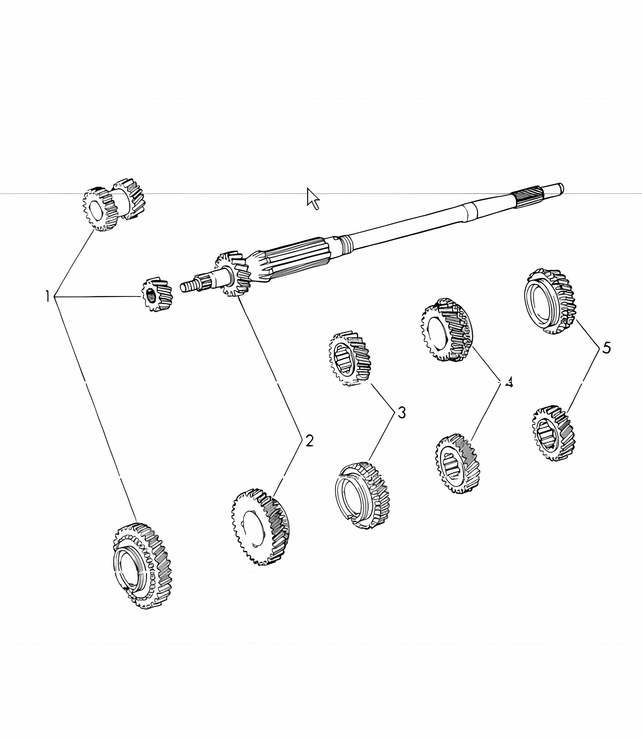 gear wheel sets 5-speed transmission for 911 UPTO 1971