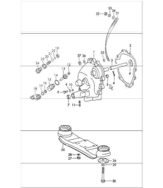 Diagram 307-05 Porsche 997 MK1 Carrera 4 3.6L 2005-08 Transmission