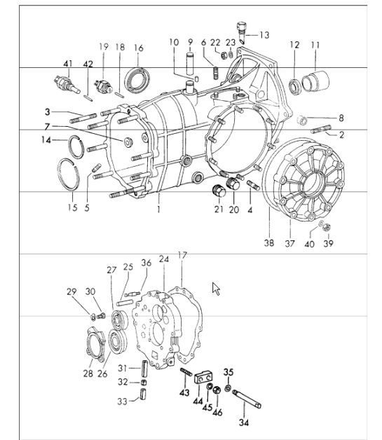 Diagram 307-10 Porsche 996 (911) (1997-2005) Transmission