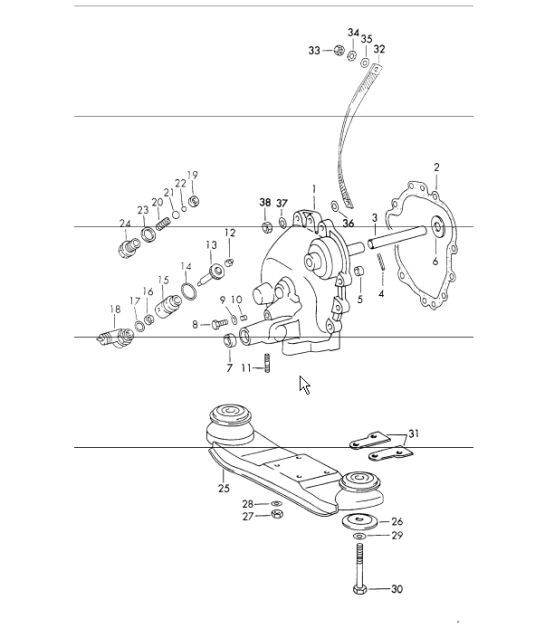 Diagram 307-15 Porsche 997 MK1 Carrera 4 3.6L 2005-08 Transmission