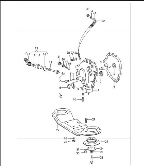 Diagram 307-25 Porsche 997 MK1 Carrera 4 3.6L 2005-08 Transmission