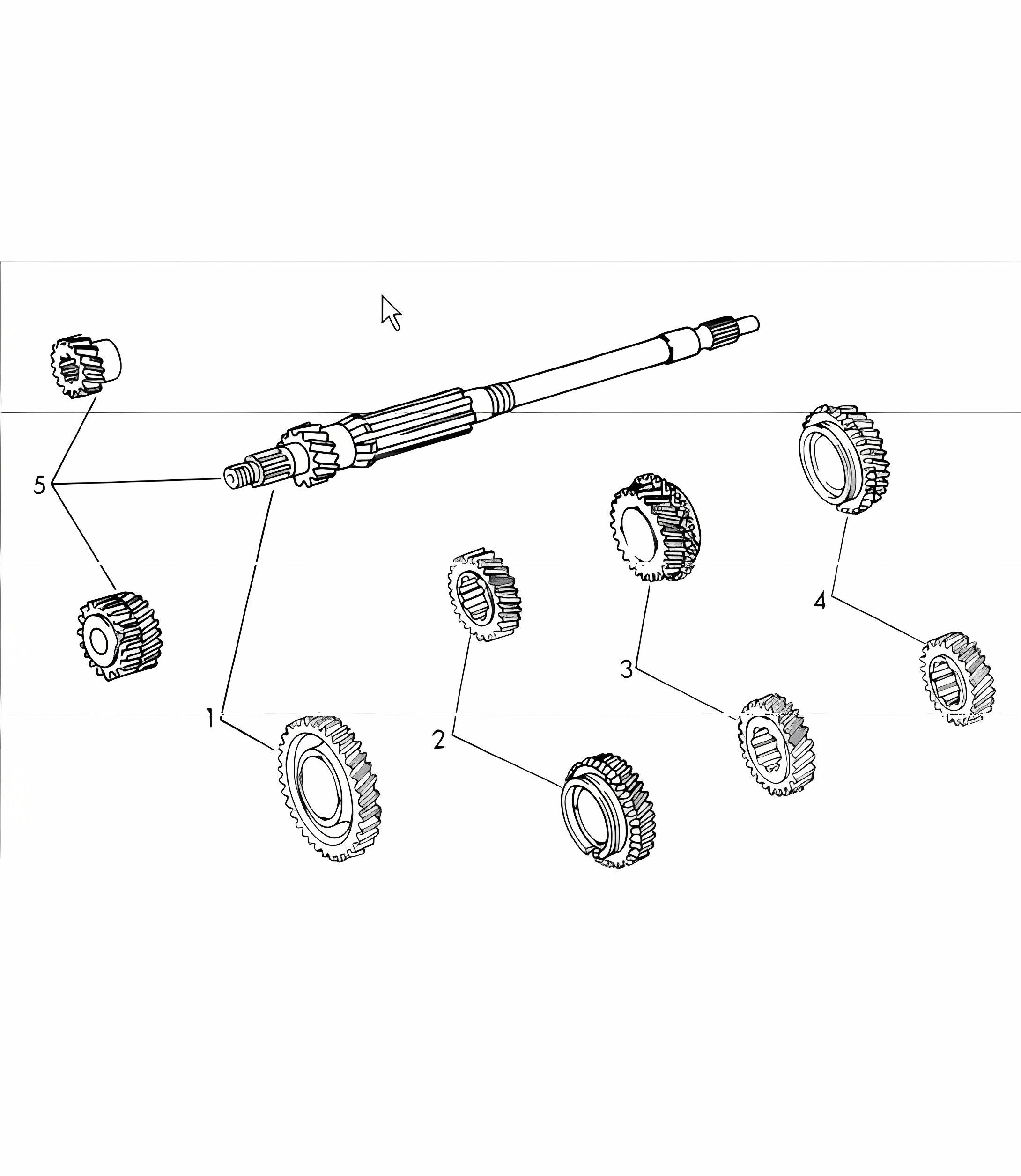 gear wheel sets 4-speed transmission sportomatic for  911 T-E/E/S, CARRERA 2.7 and 911 T-K 1972 ONWARDS