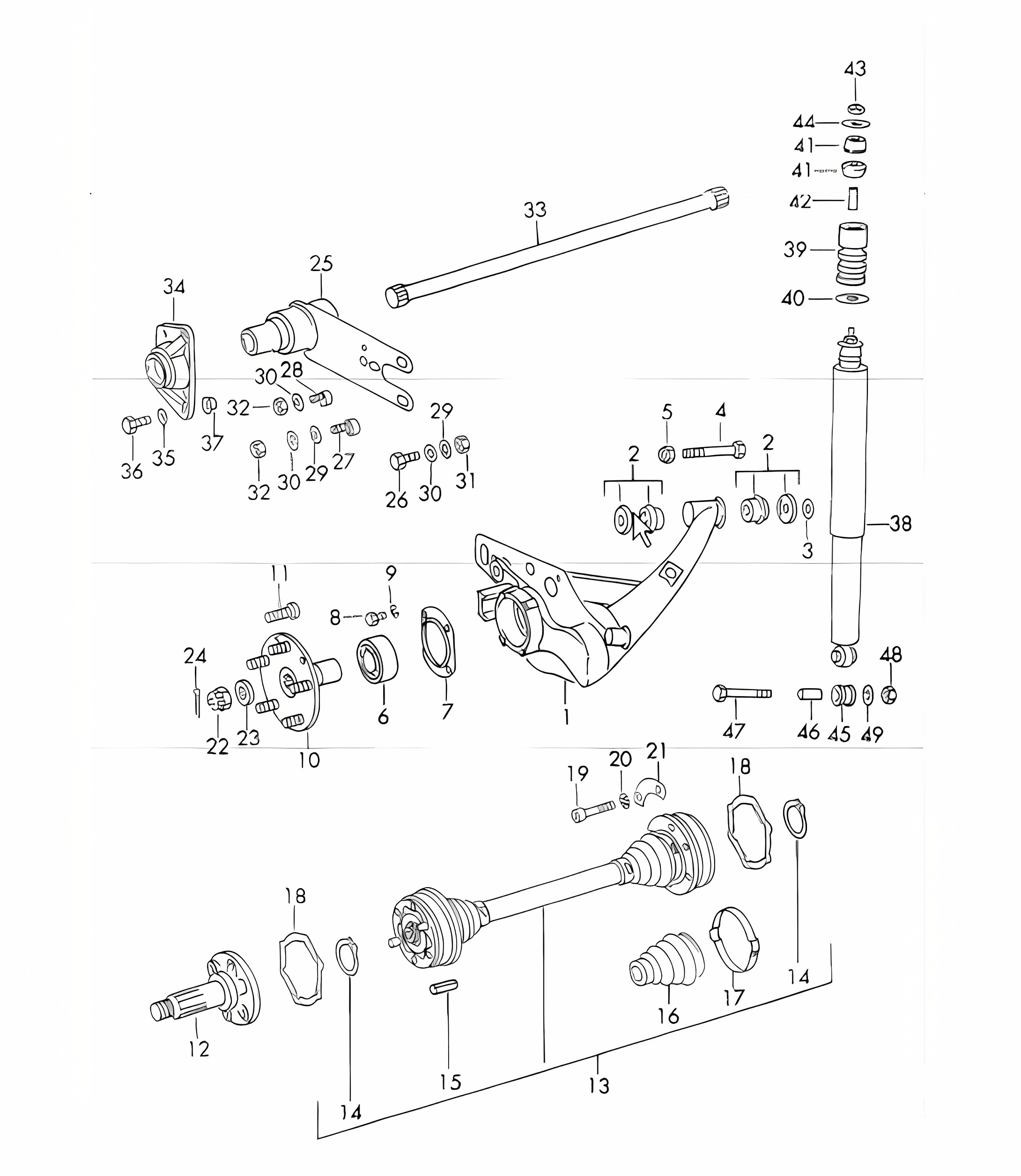 rear axle 911 1970-73