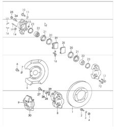 Disc brake front 911 1970-73