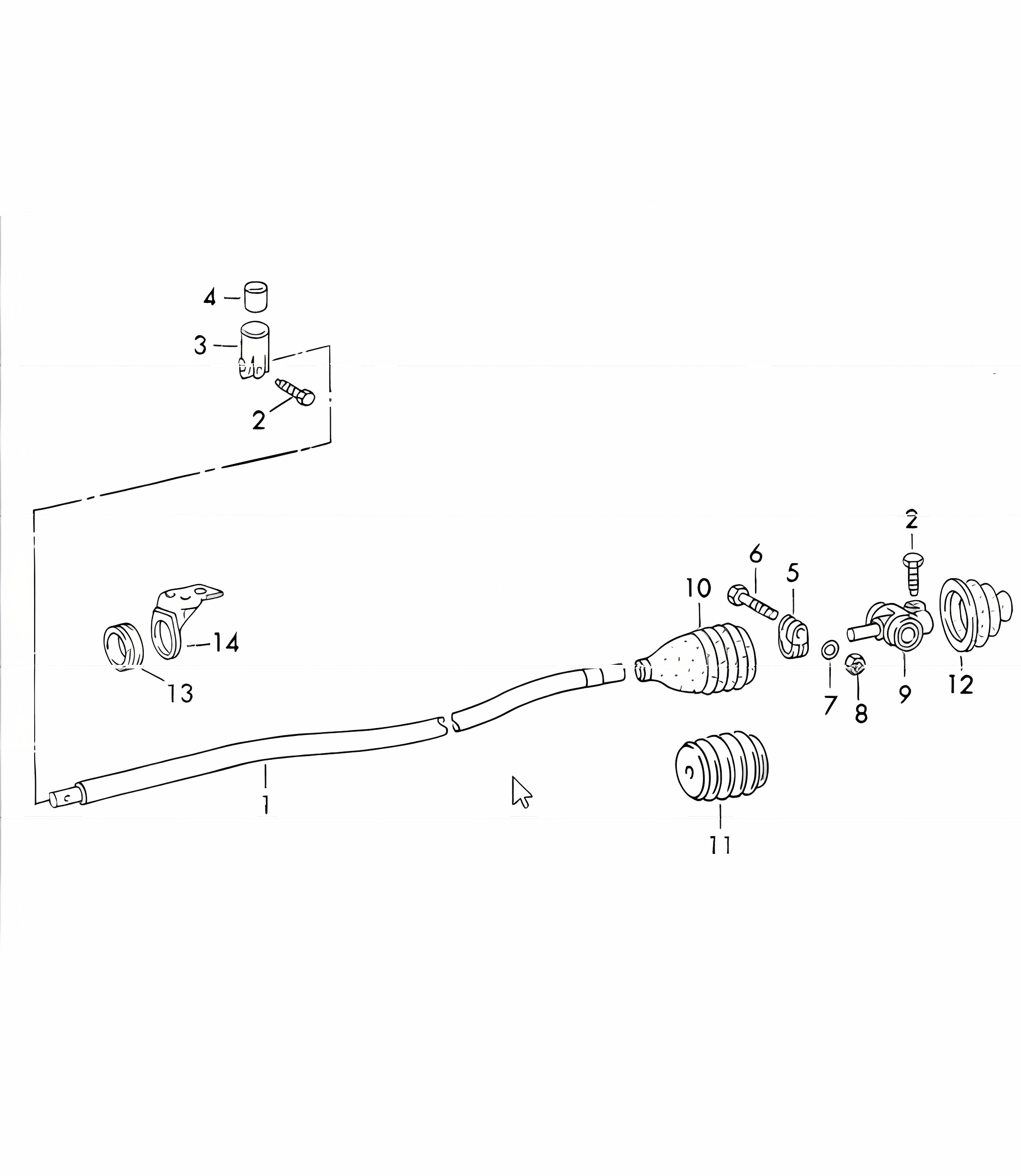 Gear shift rod and shift rod coupling for 911 1970-73