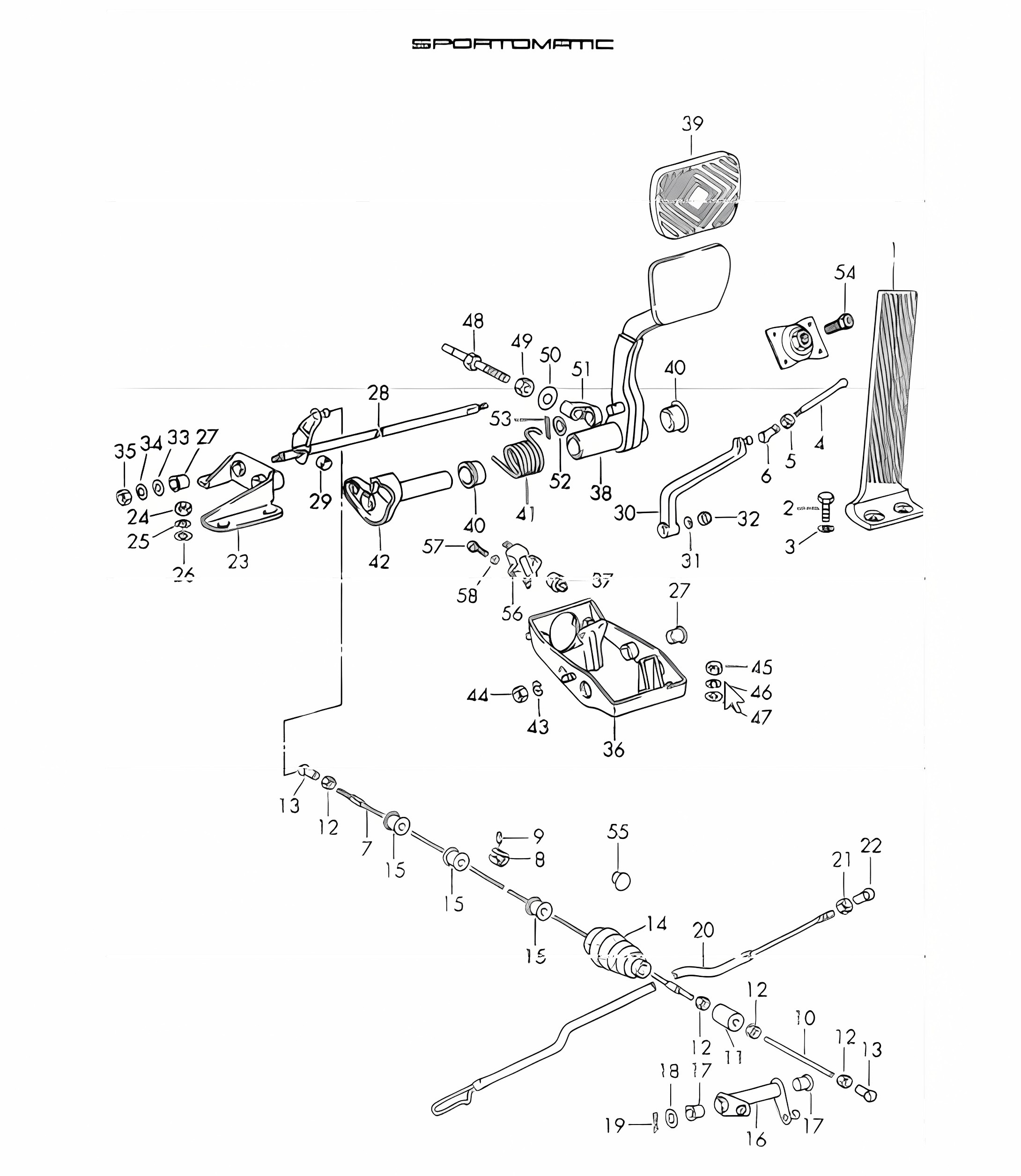 Pedals for Right-Hand Drive cars 911 1970-73 SPM
