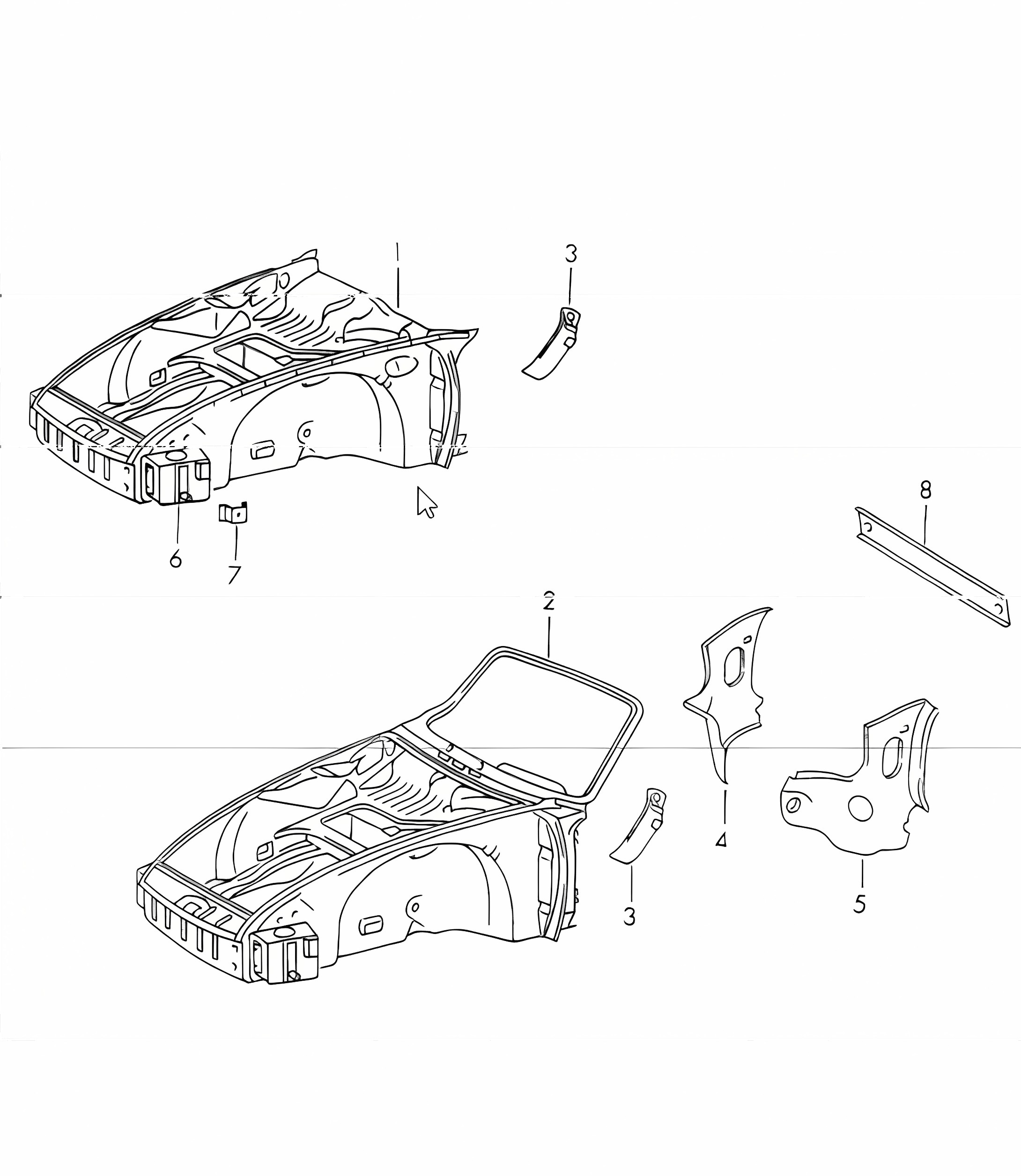 Body front section 911 1970-73