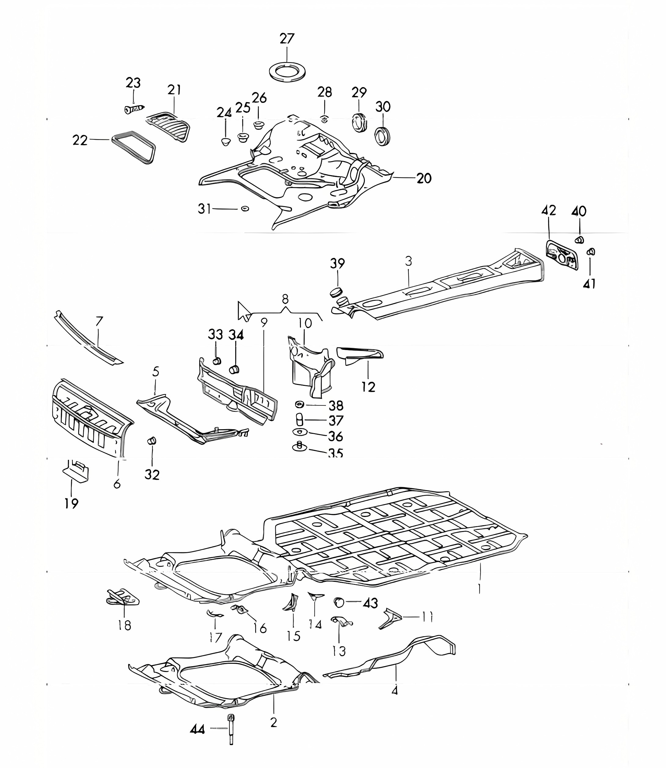 Frame front 911 1970-73