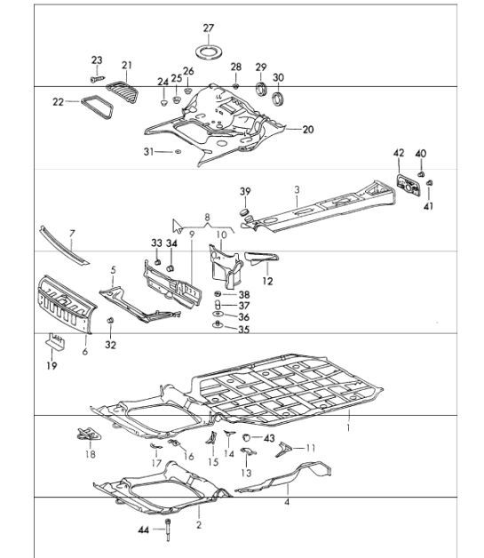 Frame front 911 1970-73
