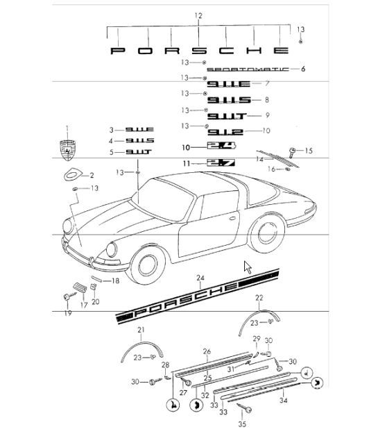 Diagram 810-00 Porsche 911 1984-1986 3.2L Body