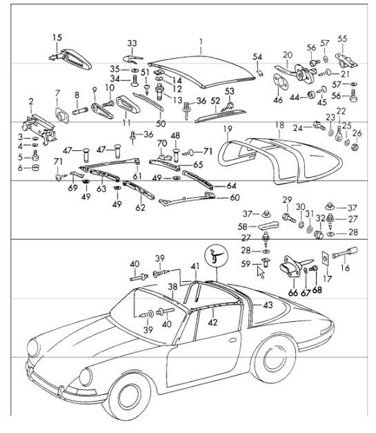 Roof 911 1970-73 TARGA