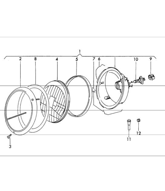 Diagram 905-05 Porsche 993 (911) (1994-1998) Materiale elettrico