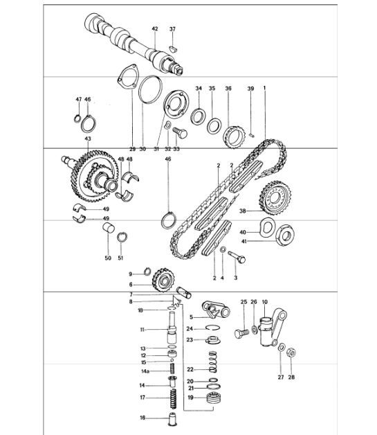 Diagram 103-15 Porsche 997 MK1 Carrera 2 3.6L 2005-08 Motor