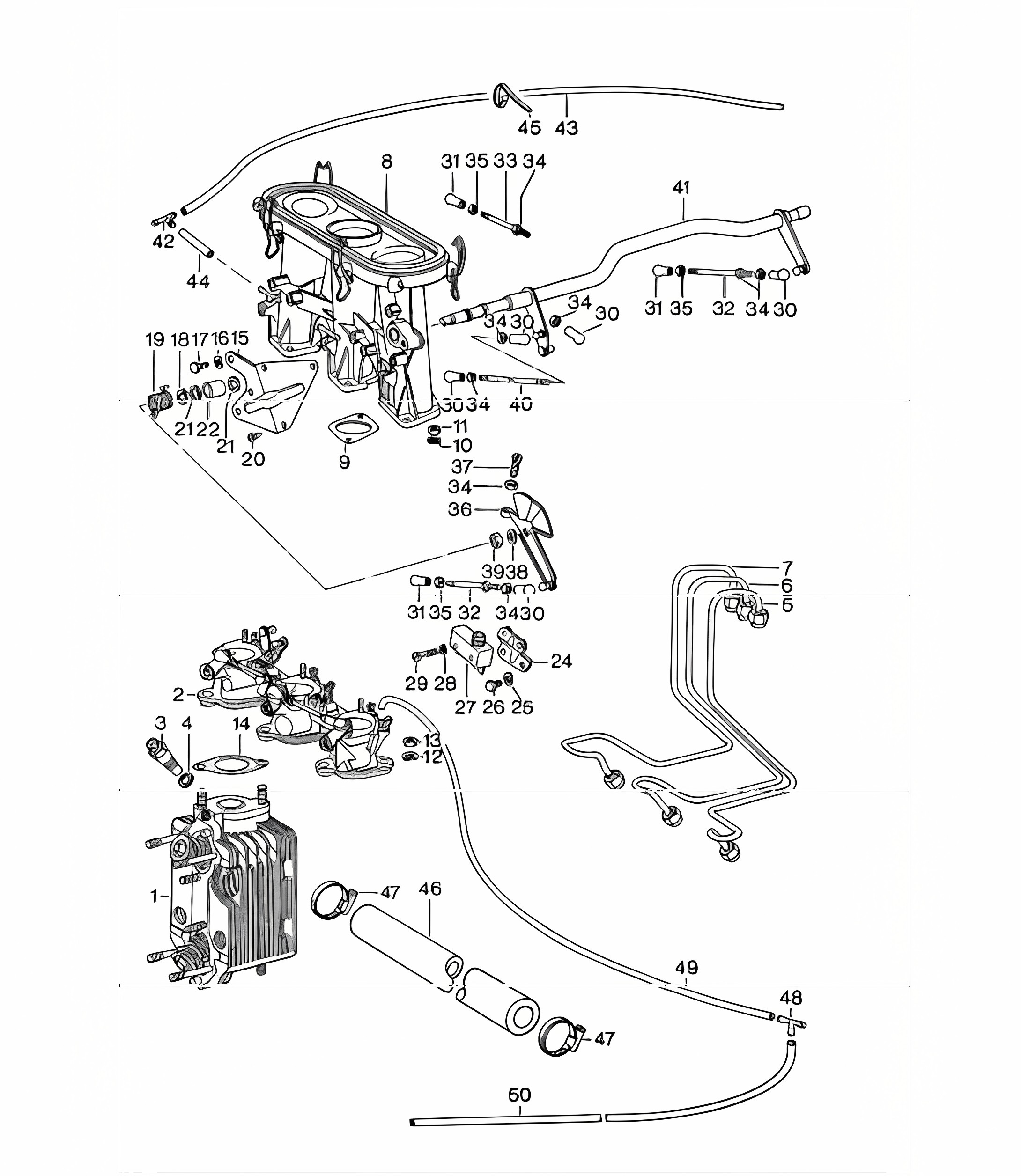 Mechanical injection left for Model 911/83 1974-77