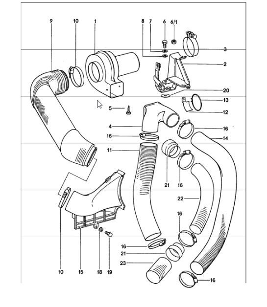 Diagram 108-10 Porsche 996 (911) (1997-2005) Engine