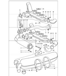 Exhaust system K-JETRONIC 1975 ONWARDS