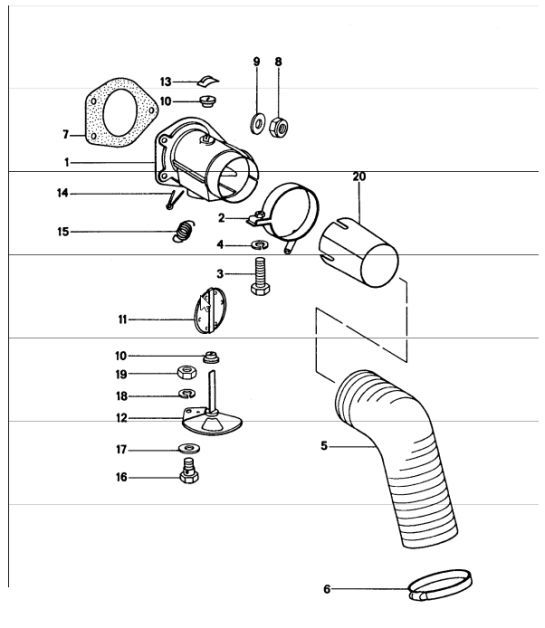 Heating air supply 911 1974-77