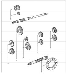 Gear wheel sets 5-speed  911 1974-77