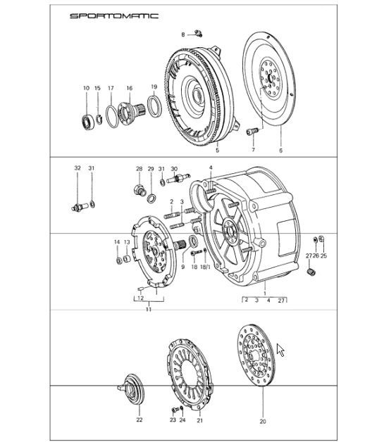 Diagram 307-05 Porsche Macan (95B) MK1 (2014-2018) Transmission