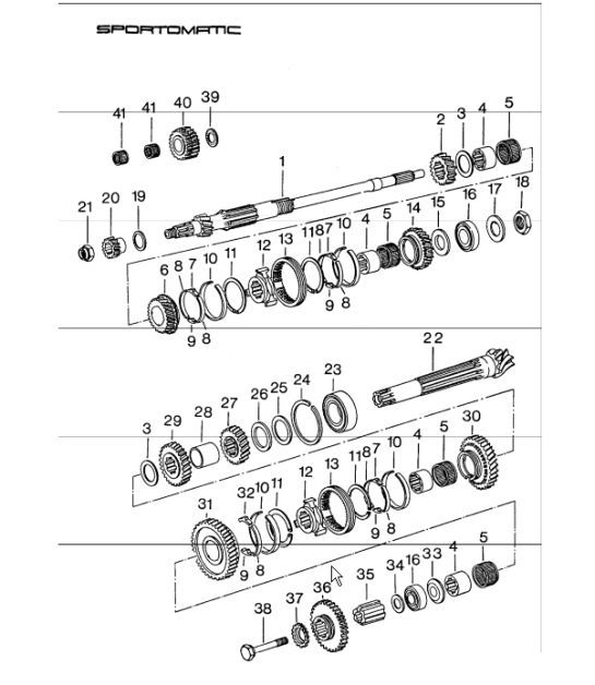 Gears and shafts 911 1974-77 SPM