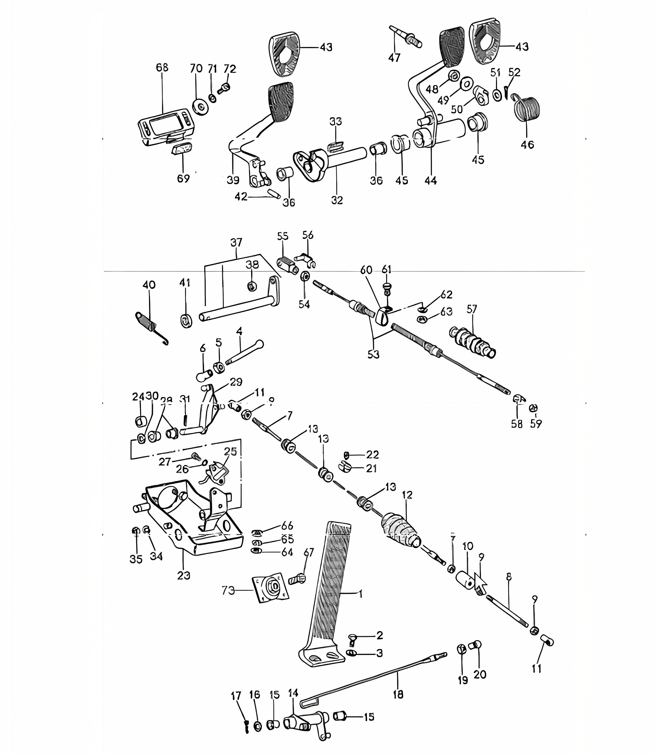 Pedals for Left-Hand Drive Cars 911 1974-77