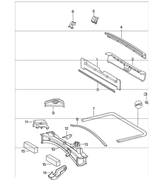 Frame rear 911 1974-77