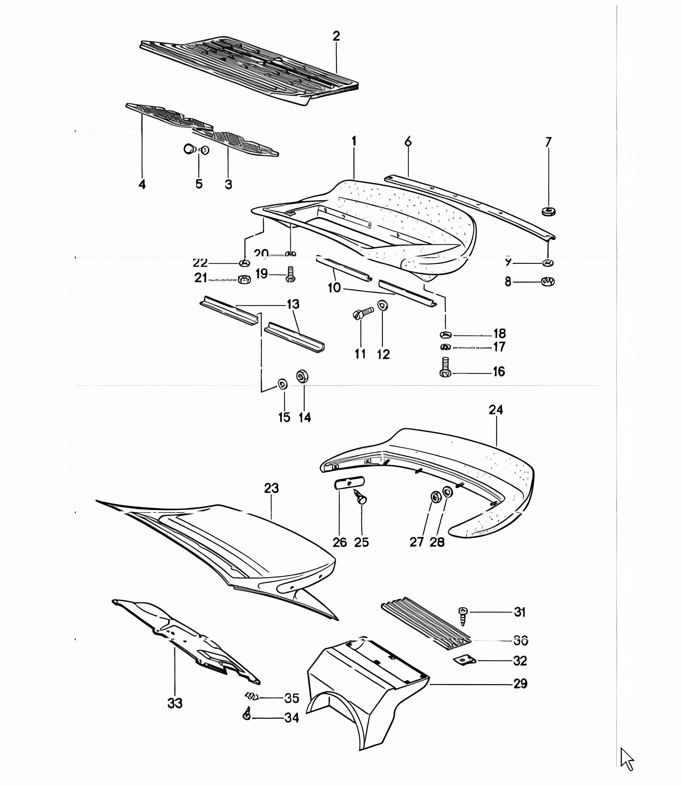 rear spoiler 911 1974-77