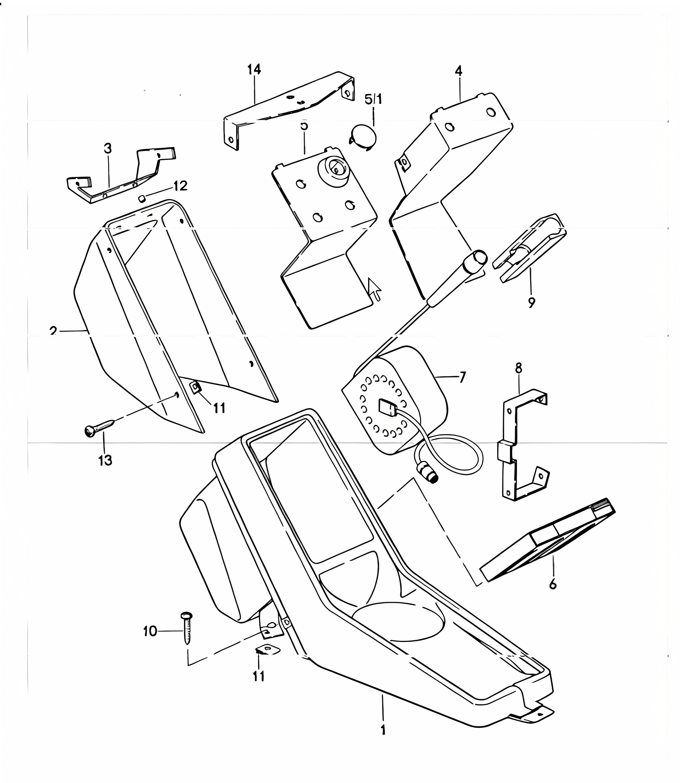 Centre console 911 1974-77