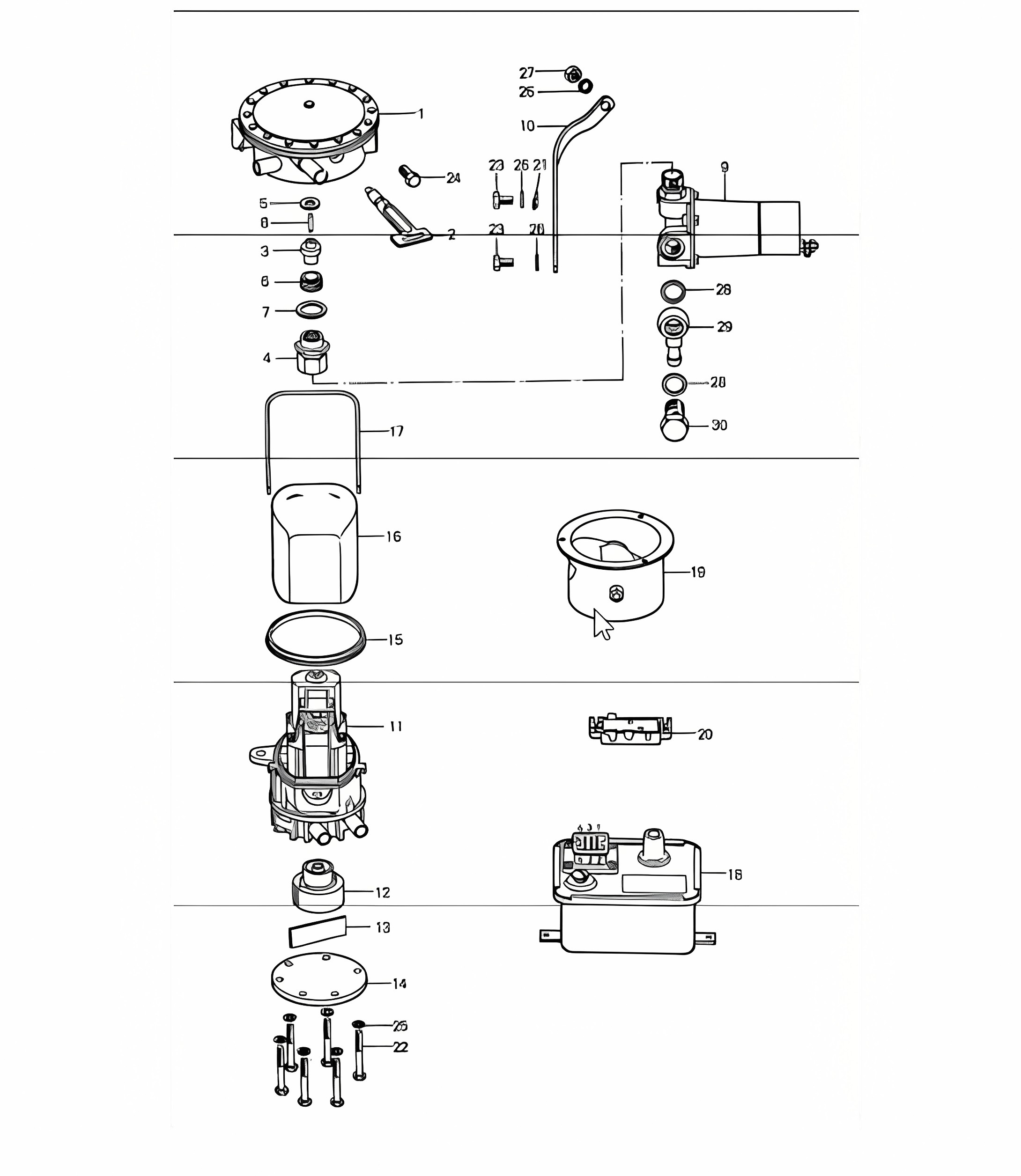 Repair material mixture control unit pump - WEBASTO - 911 upto 1976