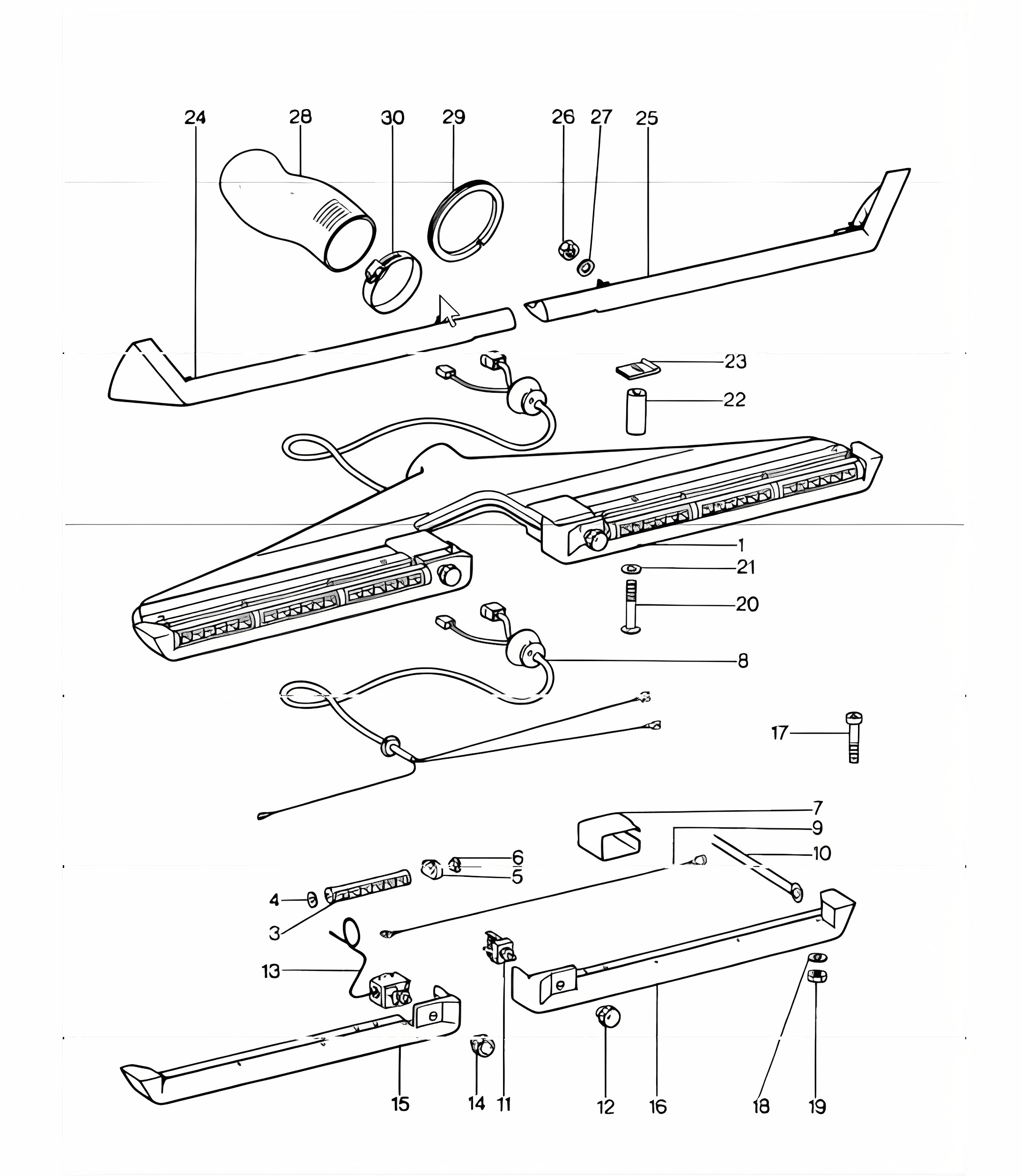 Air conditioner, nozzle, accessories 911 UPTO 1976