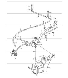Windscreen washer system 911 1974-77