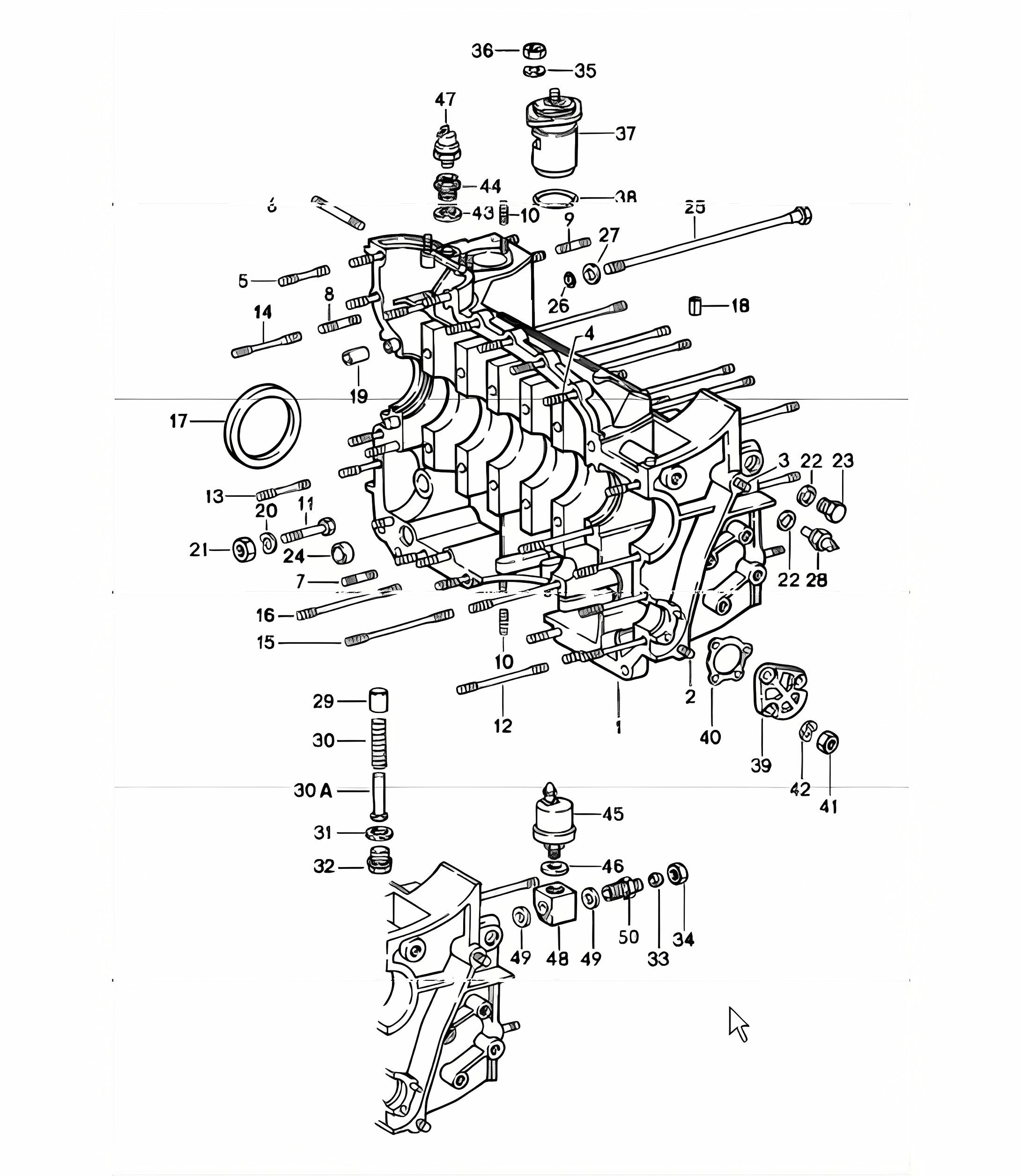 crankcase right 911 1978-83