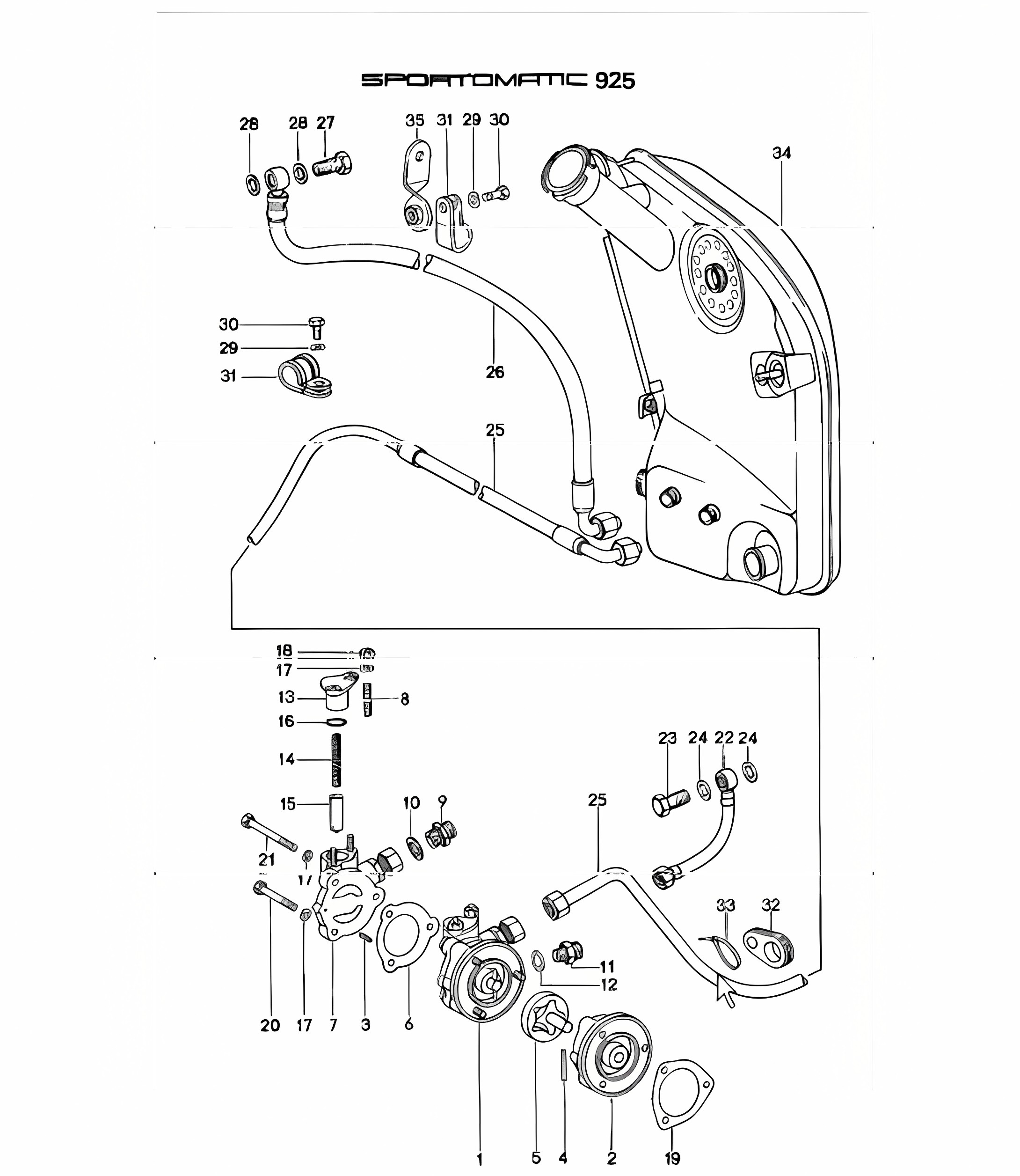 SPM - oil supply for converter 911 1978-83