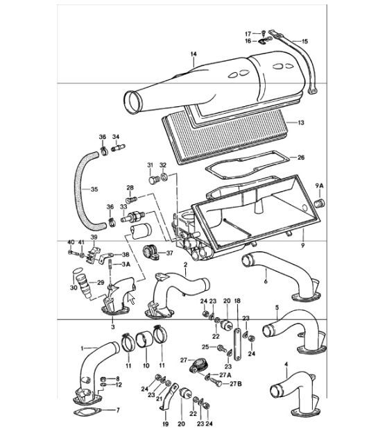 Diagram 106-00 Porsche 924S 2.5L 1986-87 
