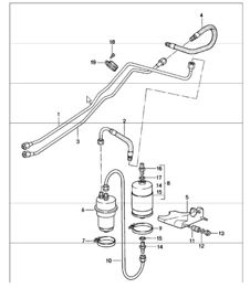 fuel system rear 911 SC 1978-83