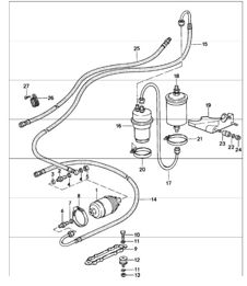 fuel system rear 911 TURBO 1978-83