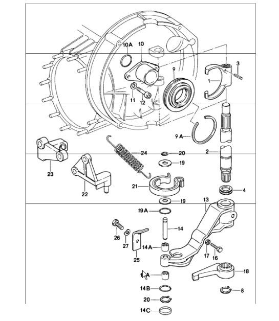 Diagram 301-05 Porsche 993 (911) (1994-1998) Transmisión