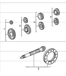 gear wheel sets 4. speed transmission - G 930/34 - 911 1978-83