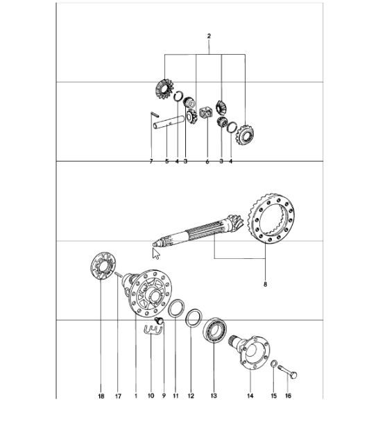 Diagram 311-00 Porsche 997 MK1 Carrera 2S 3.8L 2005-08 Overdragen