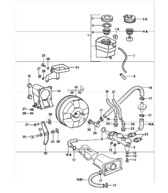 Diagram 604-00 Porsche 924S 2.5L 1986-87 