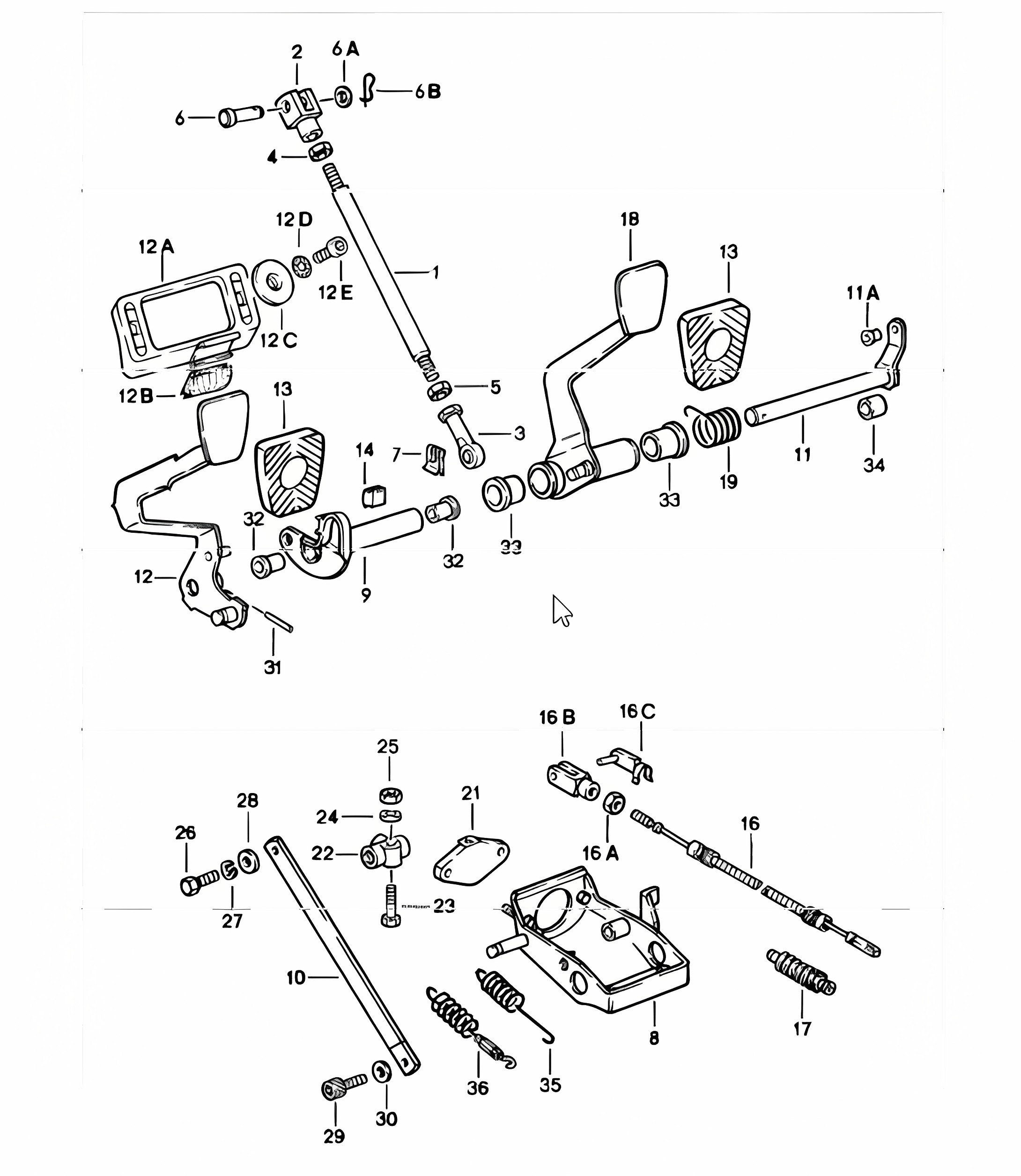 Pedals for Left Hand Drive Cars 911 1978-83