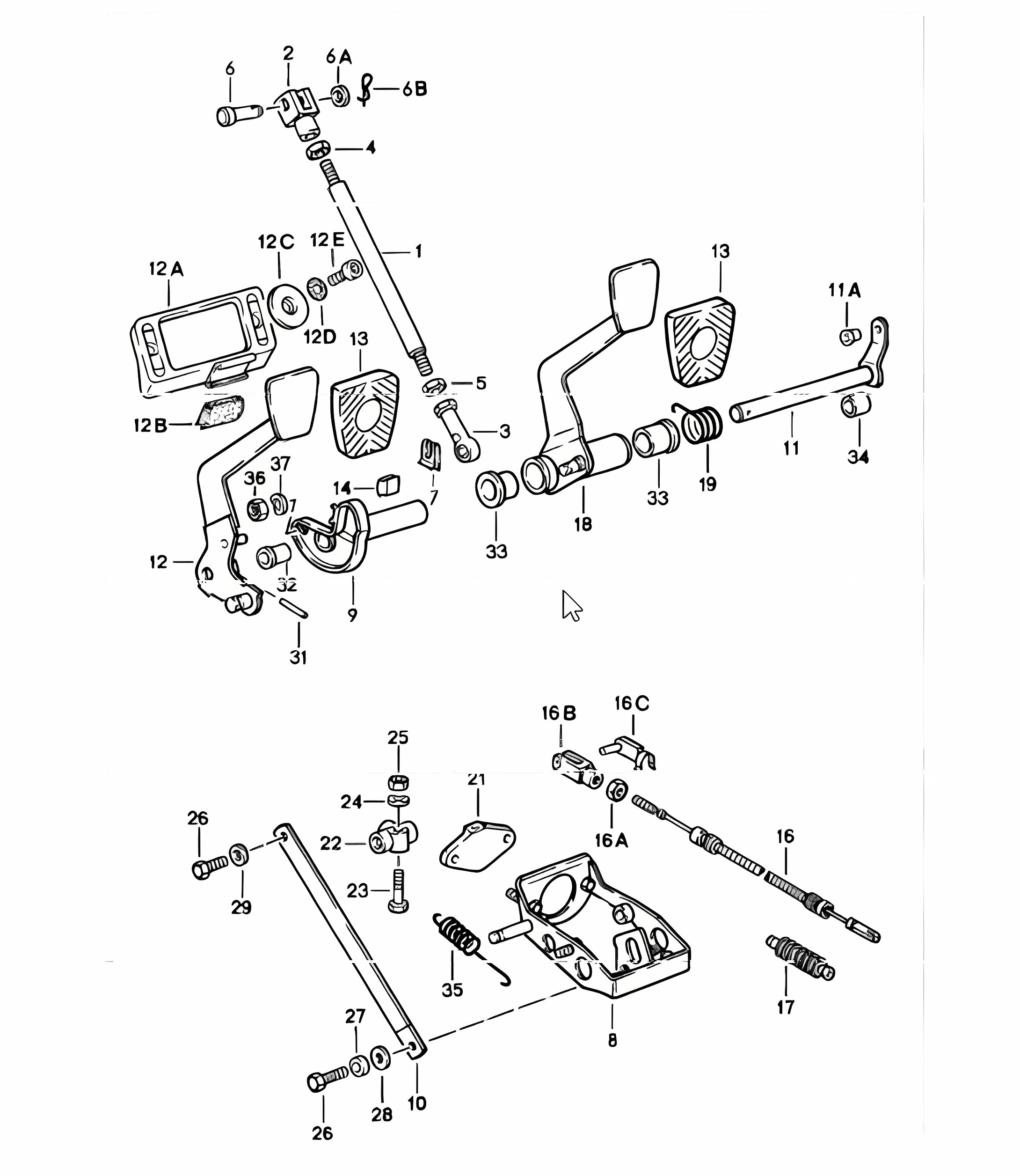 Pedals for Right Hand Drive Cars 911 1978-83